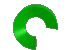 Green Spinning 3D Crescent
